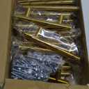 Ravinte 24 Pack 5 Inch Cabinet Pulls Brushed Brass Stainless Steel Kitchen Drawer Pulls Cabinet Handles 5Length, 3 Hole Center (Brushed Brass)