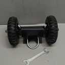 Rolling Gate 6inch Rubber Wheel Carrier for Driveway Chain Link Fence Metal Tube Gates and Rolling/Sliding Gates(1packBlack)