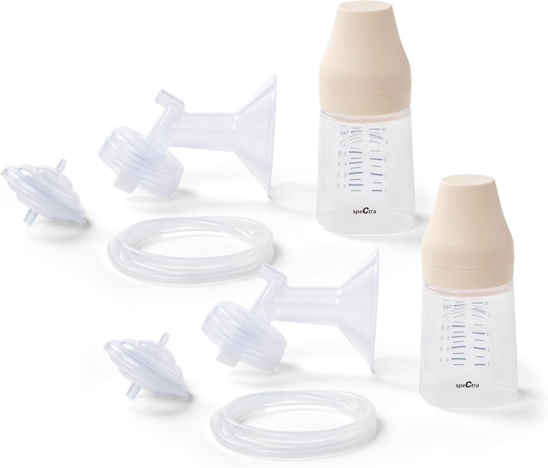 Spectra - Premium Breast Milk Pump Accessory Kit with Baby Bottles - Large 28mm - Breast Pump Accessories - 2 Pack