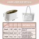 Lckaey Purse Organizer Insert for Longchamp Le Pliage Handbag Ultra-light Dupont Paper tote bag Inserts Y099Khaki-Large