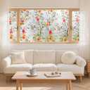 LEMON CLOUD Window Privacy Film, 3D Rainbow Stained Glass, 29.5″ x 157.4″