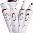 Electric Razor for Women,Hair Trimmer for Face Nose Eyebrow Beard Mustache Arm Leg Armpit Bikini,Painless Rechargeable Portable 4 in 1 Womens Body Shavers Set