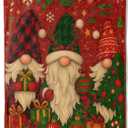 Christmas Gnomes Blanket Gifts for Women Adults Girls Kids, Cute Nordic Gnomes Holiday Flannel Blankets for Bedroom, Camping, Couch, Room Decor, Fuzzy Warm Soft Cozy 40 x 50 in