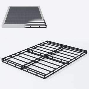 4 Inch Box Spring for Queen Bed,Queen Size Box Spring Only,Heavy Duty Mattress Foundation,Metal Bed Base,Non-Slip,Easy Assembly
