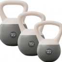PAETA Soft Kettlebell for Home Gym – Anti-Slip Grip & Wide Handle Design, Soft-Sided Cushioned Base Kettlebell, Soft Kettlebell set for Strength Training - Ideal for Men, Women, 45lbs White