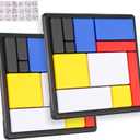 3 x 2 PCS Metal Logic Puzzle Brain Teaser Set, 88 Challenge Levels, Portable Thinking Game for Focus, Concentration and Stress Relief