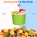 Aodaer 300 Pack Disposable Paper Ice Cream Cups 8oz Paper Ice Cream Bowls Colored Snack Bowl Dessert Bowls for Hot or Cold Food Party Supplies Treat Cups Serving Sundae, Frozen Yogurt, Soup