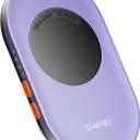 Mechanical Mouse Jiggler, Ultra-Slim Mouse Mover, with Adjustable Running Timer, Driver-Free Mouse Wiggler Shaker SilentlyLight Purple