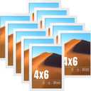 LaVie Home 4x6 Picture Frame White Set of 10, Display 4 x 6 Picture, Photo Frame Collage for Wall Gallery or Table Deco, Hanging or Tabletop Display