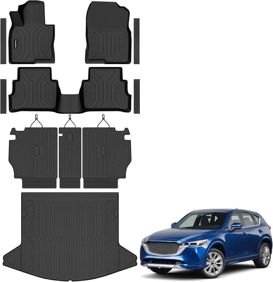 Floor Mats Cargo Liner with Backrest Mat for Mazda CX-5 2017-2025
