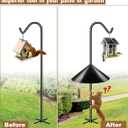 Garbuildman Squirrel Baffle for Bird Feeder Pole, Outside Pole Mount Bird House Guard for Outdoor Shepherds Hook, 19 Inch Diameter, 1 Pack