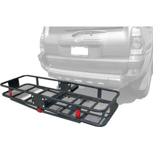 MaxxHaul 70103 500 lb. Capacity Steel Hitch Mount Folding Cargo Carrier Mesh Basket Fits 2 inch Hitch Receiver 60 x 21 x 6.5 in For Car SUV Pickup Truck Van Camping Traveling