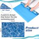 Drydiet Above Ground Pool Ladder Mat, Swimming Protective Nonslip Step Pad with Texture, Pool Essentials Accessories for Floor Liners and Stairs, Sea Pattern(36 x 24 Inch)