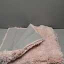 ILANGO Pink Christmas Bathroom Rugs 36" × 24" Non Slip & Super Absorbent Extra Thick Soft, Washable Bath Mat for Floor, Non Shedding Microfiber Shaggy Bath Rug with Rubber for Bathtub Sink