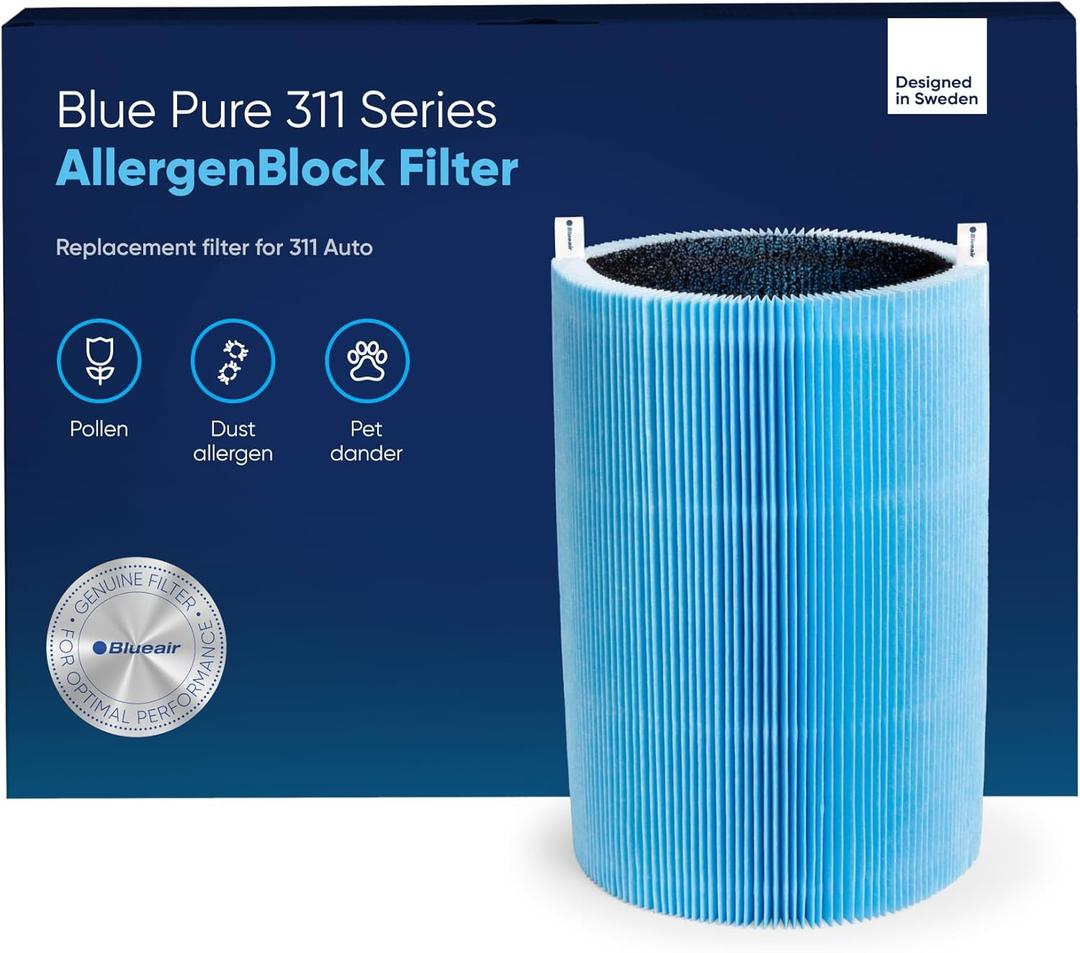 Blueair Blue Pure 311 AllergenBlock Filter - Genuine Replacement for 311 Auto Air Purifier, Allergies, Pollen, Dust, Pet Dander