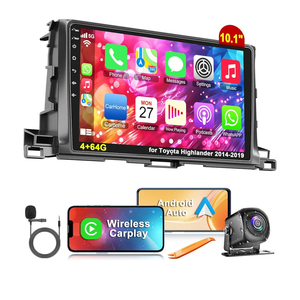 4+64G Android 14 JBL Car Stereo for Toyota Highlander 20142019 with Wireless CarPlay/Android Auto, 10.2‘’ IPS HD Touch Screen Radio with GPS Navigation/WiFi/Bluetooth/Mirror Link/SWC/FM/RDS/USB
