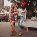 Vepose Women's Slouch Ankle Flat Boots Fashion Short Low Heel Zipper 939A Booties (6)