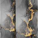 Black Gray Gold Marble Decorative Bath Towels Set of 2 Soft Absorbent 14"x28" Abstract Modern Hand Towels for Bathroom Farmhouse Home Gym Yoga Spa Decorative Towel Gifts