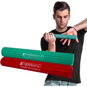 THERABAND FlexBar, Resistance Bars for Tennis Elbow & Grip Strength, Color-Coded Therapy Bars for Tendonitis & Golfers Elbow