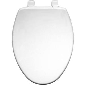 Bemis 7300SL Slow Close Toilet Seat, Hinges Never Loosen, Durable Plastic, Made in USA, Elongated, White