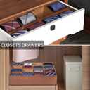 Wall Mounted Tie Rack - 16 Compartment Tie Organizer with Display Racks for Bedroom & Wardrobe