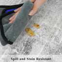Washable Abstract 2x6 Kitchen Rug: Non-Slip Sink Stove Floor Mat Water-Resistant Entryway Bathroom Carpet Soft Dining Room Bedroom Runner for Family with Elderly Dogs Modern Home Decor(2x6 Light/Grey)