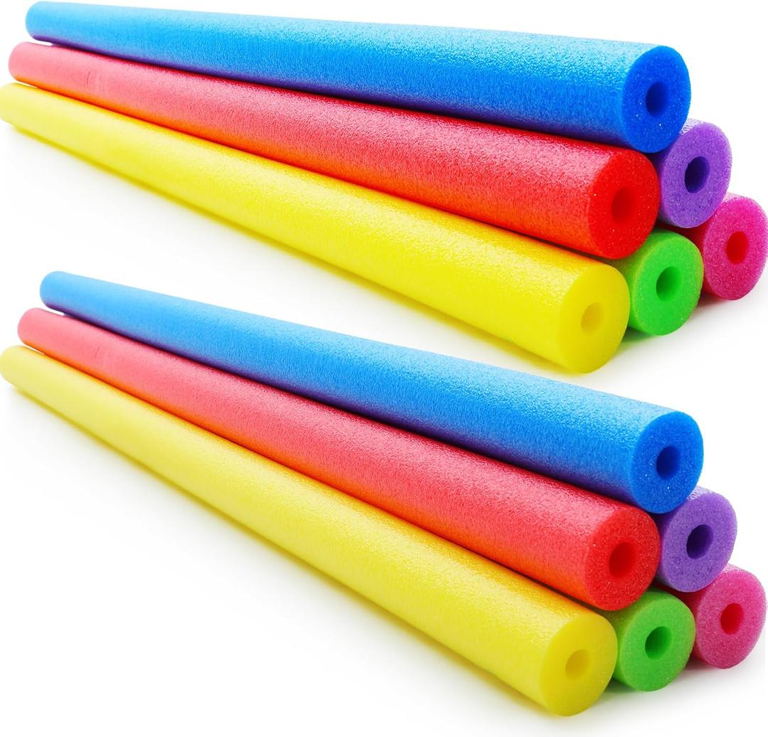 Hollowfly 48 Pcs Foam Pool Noodles Bulk,40 X 1.6 Inches,Multi Colors