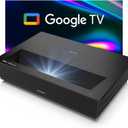 WEMAX Nova Pro 4K Ultra Short Throw Projector, 150" ALPD Laser TV with Smart Google TV, 2100 ISO Lumens, Dolby Audio, UST Projector for Movie, WiFi Bluetooth, Built in Google Assistant (Black)