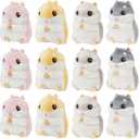 12 Pieces Cute Hamster Stuffed Animal Bulk Hamsters Plush Toy Small Stuffed Doll with Chain for Kid Boy Girl Party Favors Goodie Bag Fillers Carnival Prizes Birthday Gift, 4 Inches (Lovely Style)
