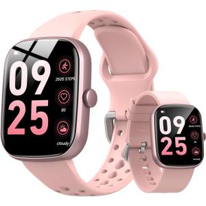 Smart Watch (Answer/Make Call), 1.96" SmartWatches for Men Women with Heart Rate/Activity Tracking, Fitness Tracker Watch with IP68 Waterproof/Pedometer, Smart Watch for Android/iPhone Compatible