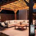 Lovelite 10ft x 10ft Net Lights, 280LED Gazebo Lights Outdoor 8 Modes Timer, Waterproof Connectable Christmas Light Clear Wire Large Size for Bushes Patio Pergolas Garden Holiday Party - Warm White