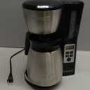 BLACK+DECKER 12 Cup Thermal Programmable Coffee Maker with Brew Strength and VORTEX Technology, Black/Steel