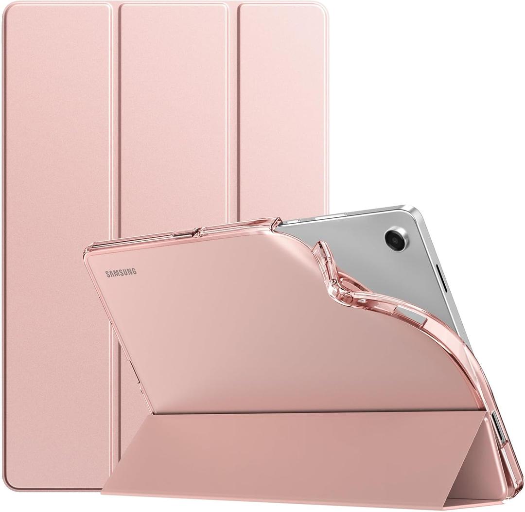 TiMOVO Case for Samsung Galaxy Tab A11+ Plus/A9+ Plus 11 Inch (2026/2023), Slim Soft TPU Translucent Frosted Back Protective Cover, Auto Wake/Sleep, Rose Gold