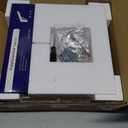 TEAMIX White Dual Monitor Riser for 2 Monitors-42inch, Wood Desktop Dual Stand with Metal Legs, Long Screen/PC/Laptop Storage,Computer Shelf TV Holder Home Office