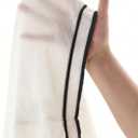 Zaitun Men's Lightweight Button-Down Shirt Summer Casual Shirt Relaxed Fit Wrinkle Resistant Top (White, L)
