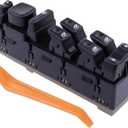 MOTOKU Front Left Master Power Window Control Switch Module for Hummer H2 2003-2007 with Folding Mirrors Driver Side