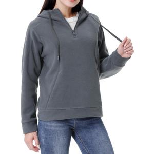 GIMECEN Women's Polar Fleece Hoodies Quarter Zip Sweatshirt Long Sleeve Sweaters Casual Pullover Jacket with Pocket (M) GIMECEN Women's Polar Fleece Hoodies Quarter Zip Sweatshirt Long Sleeve Sweaters Casual Pullover Jacket with Pocket (M)