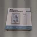 Indoor Outdoor Thermometer Hygrometer Wireless Weather Station, Temperature Humidity Monitor Battery Powered Inside Outside Thermometers with 330ft Range Remote Sensor and Backlight Display (White+Grey)