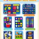 Exorany Busy Board Montessori Toys for Toddler Boy Birthday Gifts, Busy Book Sensory Learning Toys for Toddlers, Toddler Boy Airplane Car Travel Toy Educational Activities
