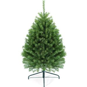 4ft Full PVC Small Artificial Christmas Fir Tree 488 Branch Tips Suitable for Christmas Decoration Matel Stand Included