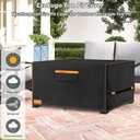 Fire Pit Cover,Outdoor Heavy Duty 600D 100% Waterproof Fire Pit Cover Rectangular,Weatherproof Firepit Covers Rectangle 52" L x 34" W x 24" H,Black