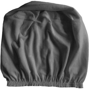 Ottoman Cover, Stretch Ottoman Slipcover, Round Ottoman Storage Cover, Furniture Protector Cover with Elastic Bottom (Dark Gray)