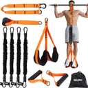 WELSPO Pull Up Assistance Bands with 4 Heavy Duty Resistance Bands for Pull Up Bar Workout, Adjustable Pull Up Assist Band Equipment for Home Gym Strength Training & Full Body Workout