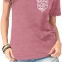 LBP Women Teacher Shirt Teaching is Heart Work T Shirt Casual Teachers Life Tee Tops (L)