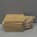 12 Pcs Bamboo Cutting Board Bulk 11x5 Inch Charcuterie Boards with Handle Wood Engraving Serving Board Kitchen Chopping Boards Crafts for Pizza, Bread, Cheese, Charcuterie, Fruit, Vegetables (Small)