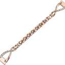 Wrist Straps 22mm 20mm Stainless Steel Bracelet for Women Strap Classic Watch Straps (Band Color : Black,Rose Gold)