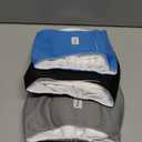 Teamoy Belly Bands for Male Dogs with Removable Pads, Reusable Washable Puppy Dog Diaper Wraps(Pack of 3), L1 (Gray+black+blue(white Lining))