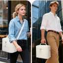 HowFly Lunch Bag Women Lunch Box for Women Cute Corduroy Insulated Lunch Bag Adult Large Cooler Lunch Tote Bags for Work Picnic Beach, Beige
