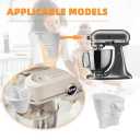 Funnel for Kitchen Aid Mixer - New Silicone Kitchen Funnels, Funnel Attachment for Kitchen Aid Artisan Ksm150 5-Quart Tilt-Head Stand Mixer, Durable & Mess Free - Red