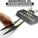 No Soliciting Sign for House - Funny Metal No Soliciting Outdoor Yard Signs for Door Yard Decoration Gifts for Dog Owner, for Home House and Business | Made with Iron 15"x9.5" (Plug into)
